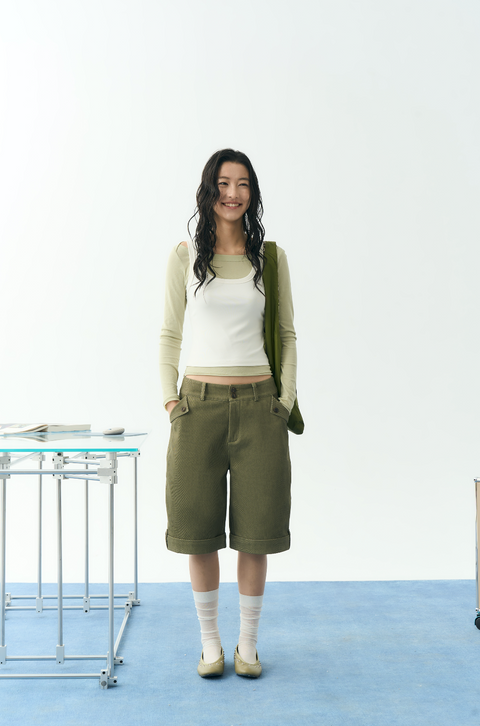 NULL NONE CUFFED HEM SHORTS