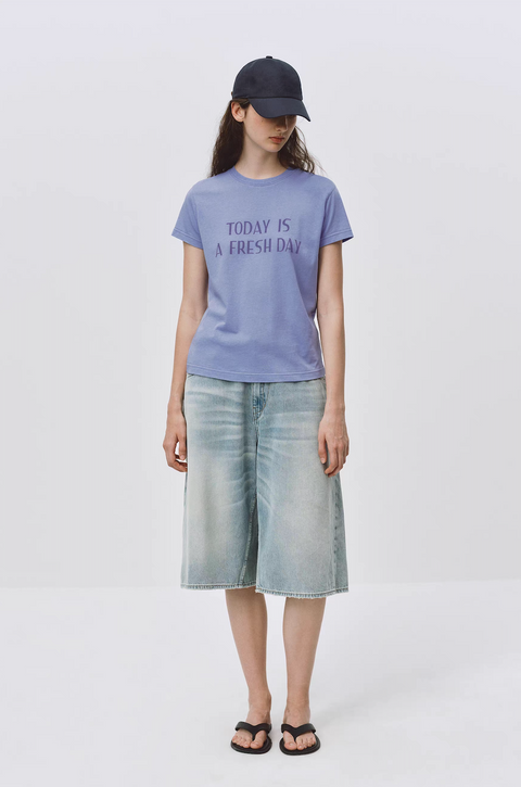 SIMPLE PROJECT LIGHT BLUE DENIM SHORTS