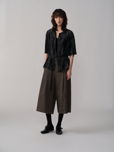 OPICLOTH HOUNDSTOOTH CROPPED SHORTS