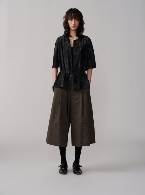 OPICLOTH HOUNDSTOOTH CROPPED SHORTS