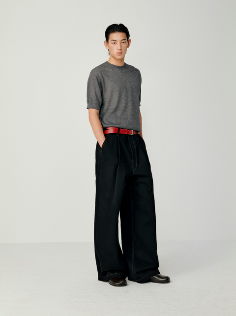 OPICLOTH LINEN-LOOK KNIT TOP