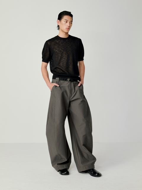 OPICLOTH LINEN-LOOK KNIT TOP