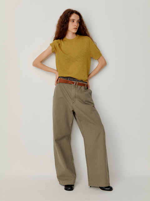 OPICLOTH LINEN-LOOK KNIT TOP
