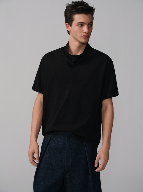 OPICLOTH COWL NECK T-SHIRT