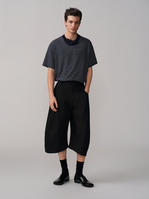 OPICLOTH NECKERCHIEF STRIPED T-SHIRT