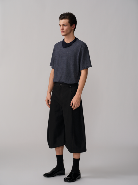OPICLOTH NECKERCHIEF STRIPED T-SHIRT