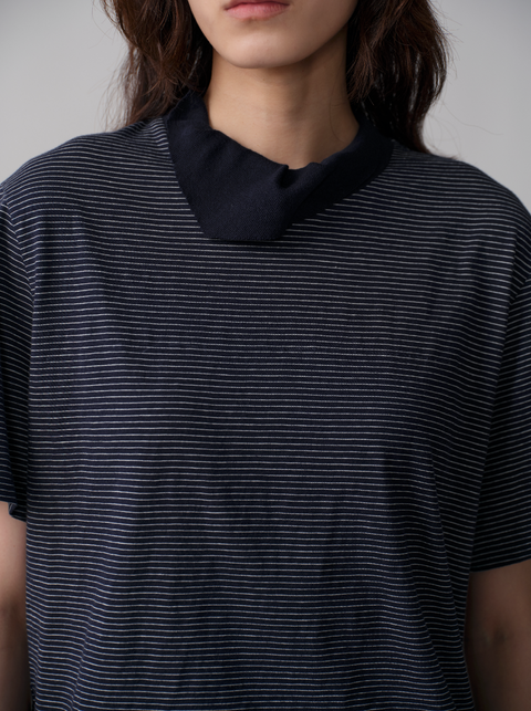 OPICLOTH NECKERCHIEF STRIPED T-SHIRT