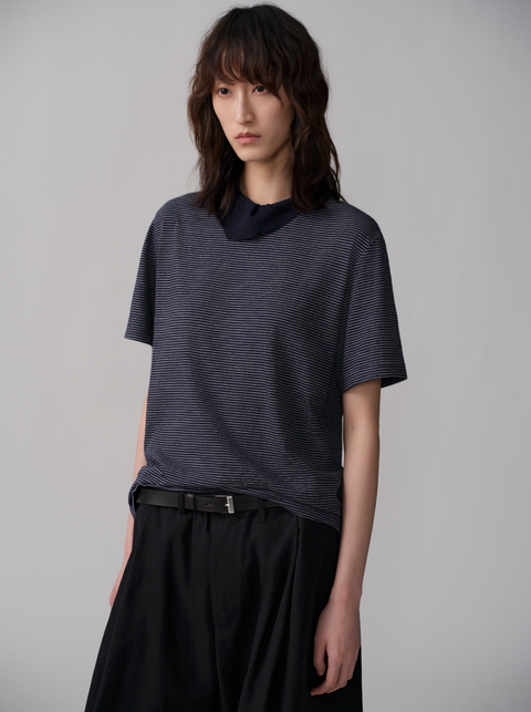 OPICLOTH NECKERCHIEF STRIPED T-SHIRT