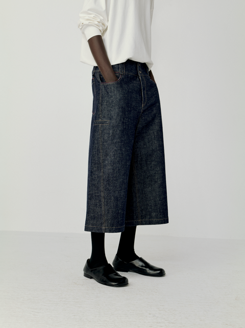 OPICLOTH RAW DENIM CROPPED JEANS