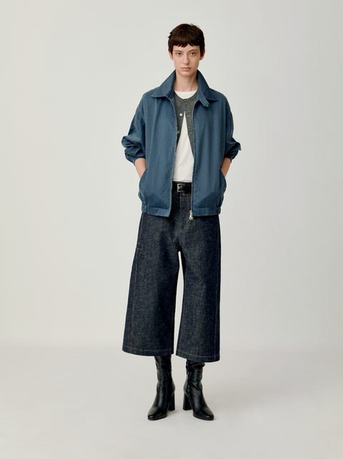 OPICLOTH RAW DENIM CROPPED JEANS