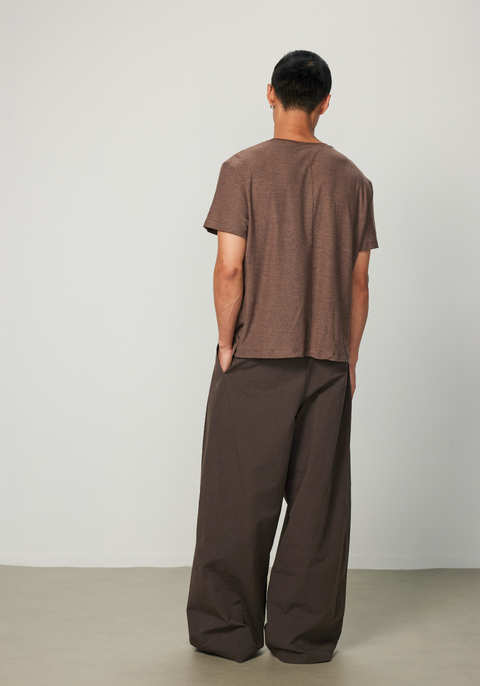 EASE EASE SIDE-BUTTON SHORT SLEEVE TOP
