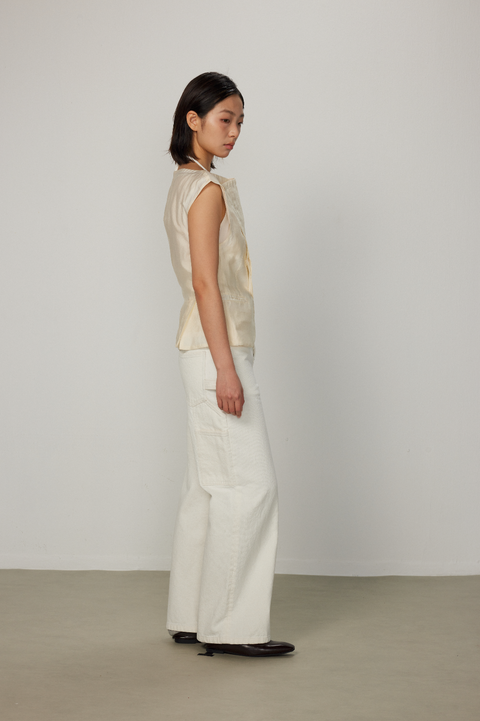 EASE EASE WHITE CARGO JEANS