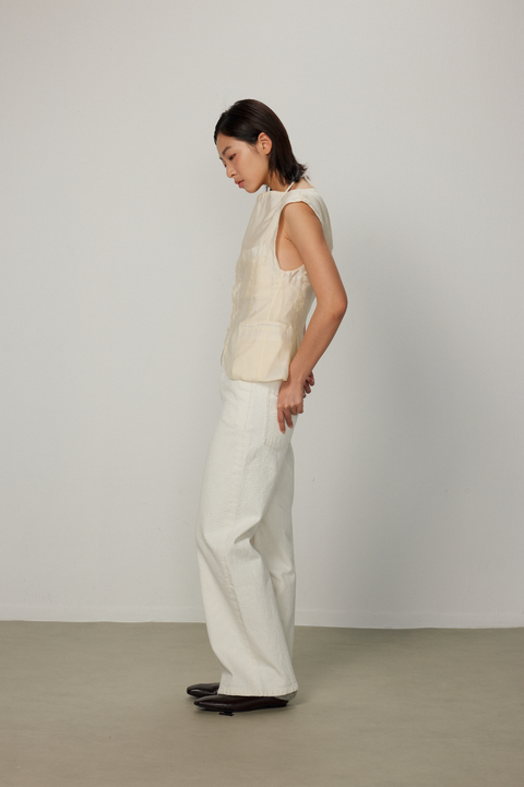 EASE EASE WHITE CARGO JEANS