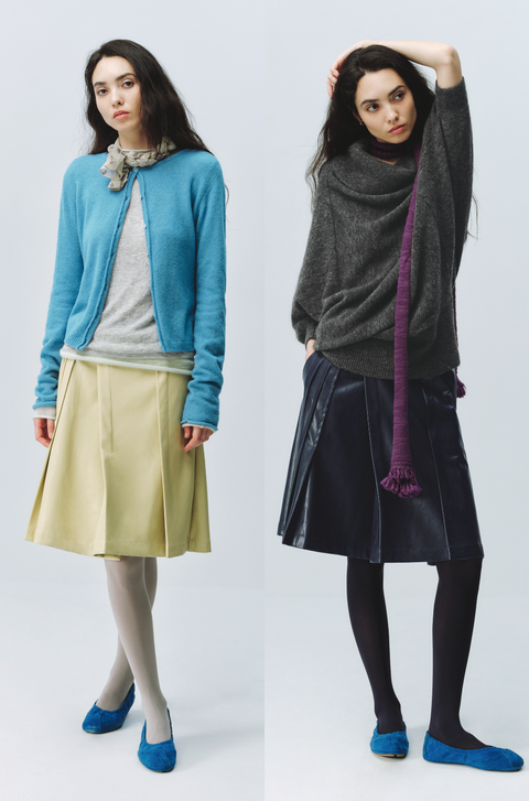 SIMPLE PROJECT A-LINE LEATHER SKIRT