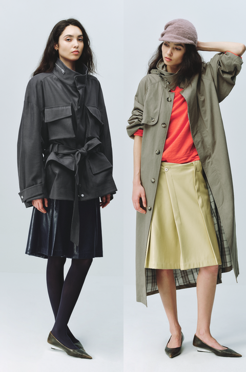 SIMPLE PROJECT A-LINE LEATHER SKIRT