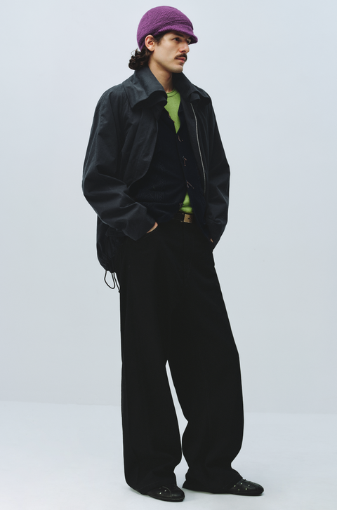 SIMPLE PROJECT BLACK STRAIGHT-LEG JEANS