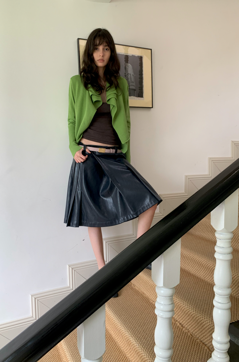 SIMPLE PROJECT COTTON 2-LAYER CARDIGAN