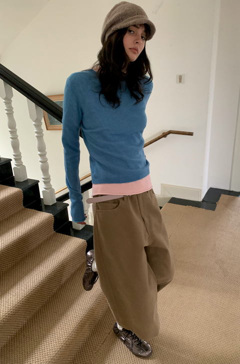 SIMPLE PROJECT MERINO WOOL CARDIGAN