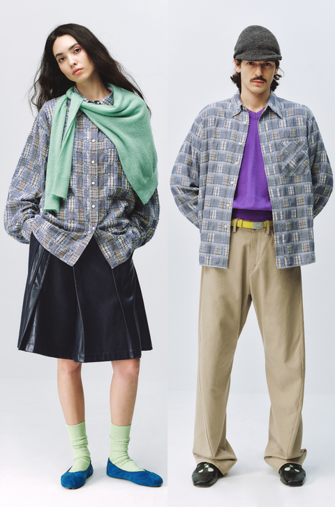 SIMPLE PROJECT TASSEL CHECK SHIRT