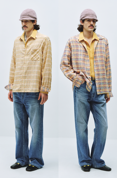 SIMPLE PROJECT TASSEL CHECK SHIRT