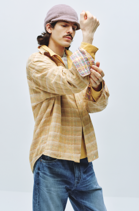 SIMPLE PROJECT TASSEL CHECK SHIRT