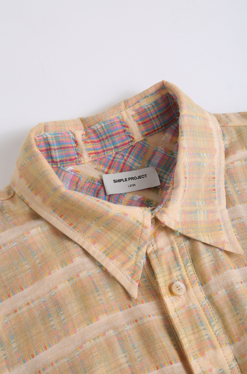 SIMPLE PROJECT TASSEL CHECK SHIRT