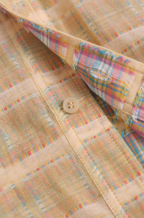 SIMPLE PROJECT TASSEL CHECK SHIRT