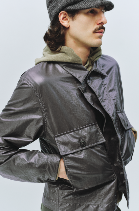 SIMPLE PROJECT COATED SHORT JACKET