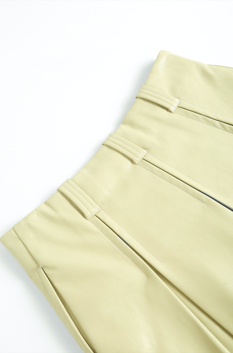 SIMPLE PROJECT A-LINE LEATHER SKIRT