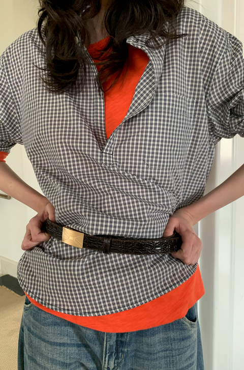 SIMPLE PROJECT CROC COPPER HINGE BELT