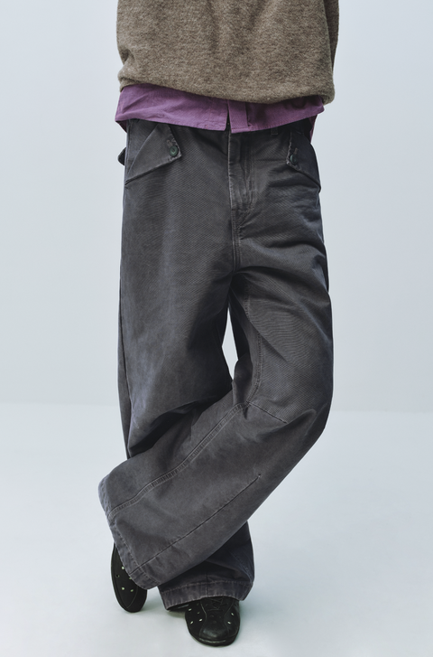 SIMPLE PROJECT WASHED CARGO PANTS