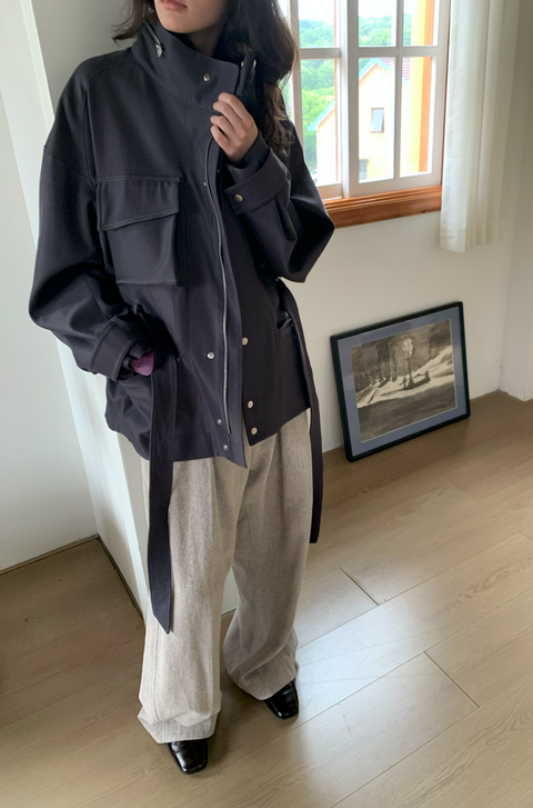 SIMPLE PROJECT BELTED FIELD JACKET