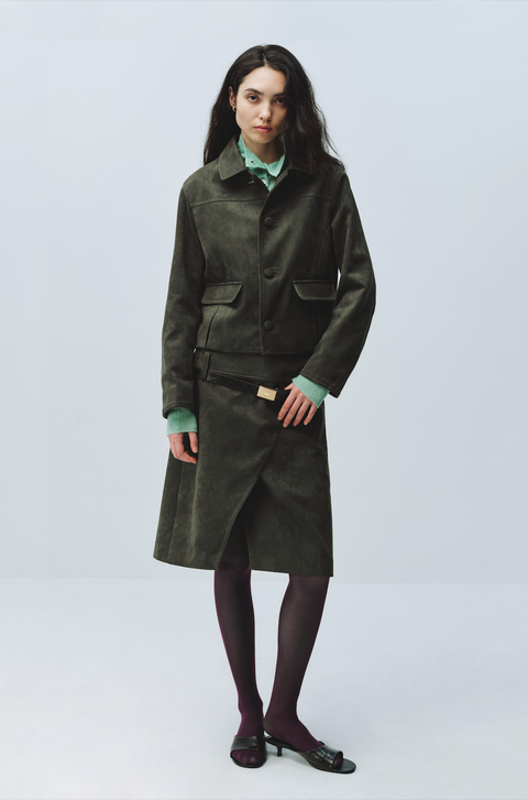 SIMPLE PROJECT SUEDETTE SHORT JACKET