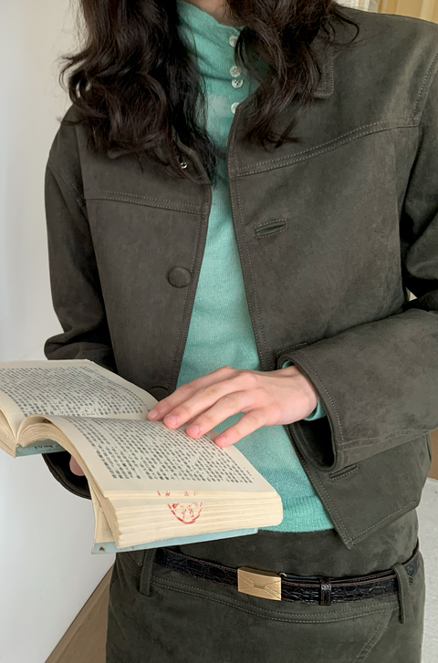 SIMPLE PROJECT SUEDETTE SHORT JACKET