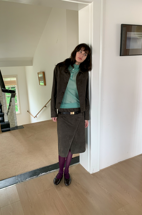 SIMPLE PROJECT SUEDETTE SHORT JACKET