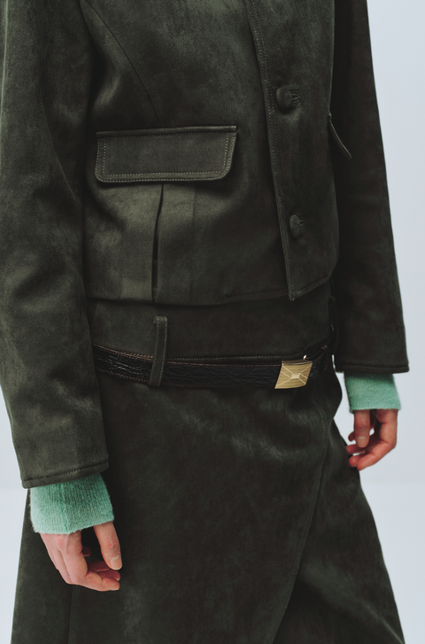 SIMPLE PROJECT SUEDETTE SHORT JACKET