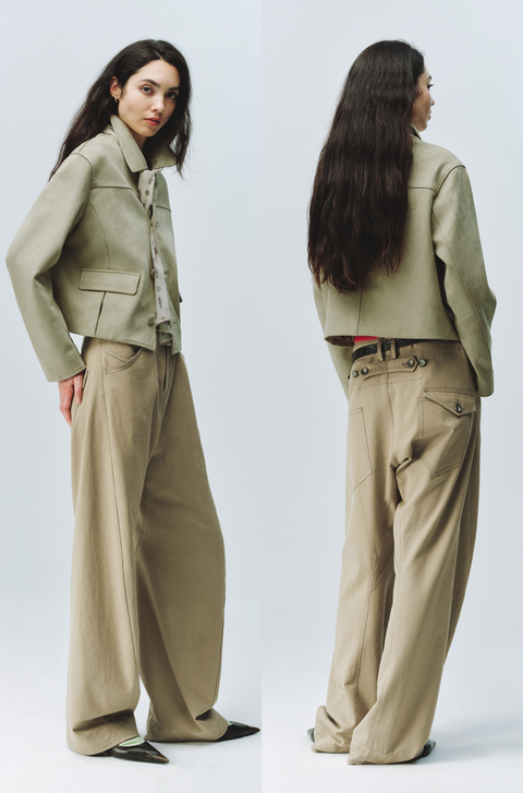 SIMPLE PROJECT SUEDETTE SHORT JACKET