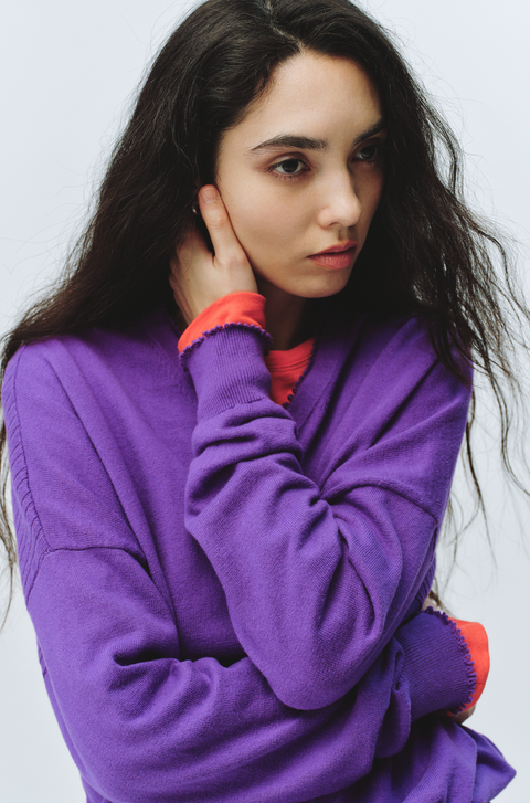 SIMPLE PROJECT CASHMERE V-NECK SWEATER