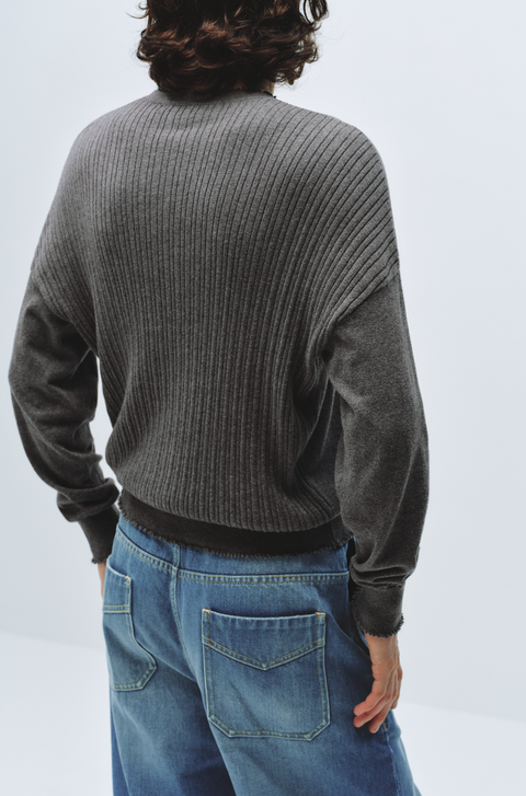 SIMPLE PROJECT CASHMERE V-NECK SWEATER