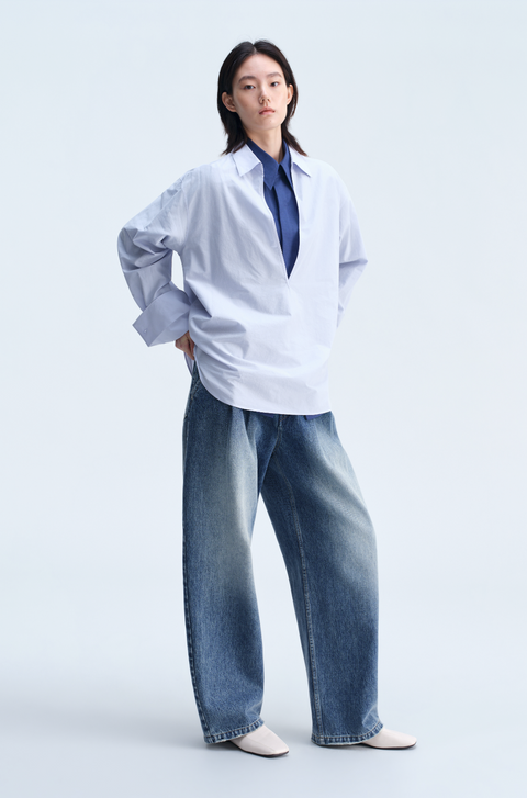 OPICLOTH V-NECK PULLOVER SHIRT