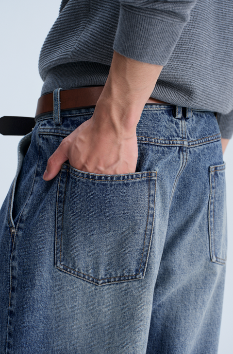 OPICLOTH 14.8OZ DOUBLE-PLEAT JEANS