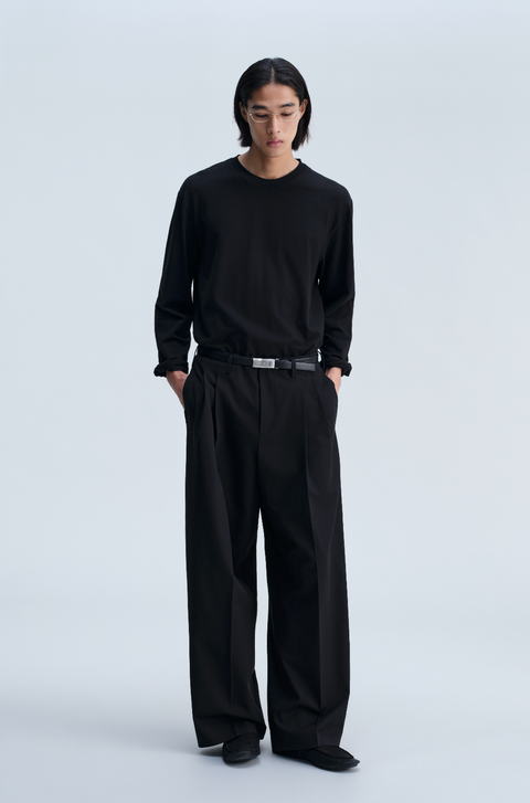 OPICLOTH DRAPED DOUBLE-PLEAT TROUSERS