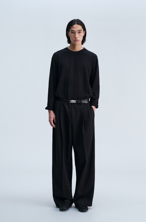 OPICLOTH DRAPED DOUBLE-PLEAT TROUSERS