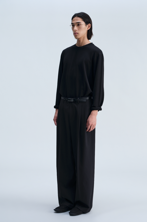 OPICLOTH DRAPED DOUBLE-PLEAT TROUSERS