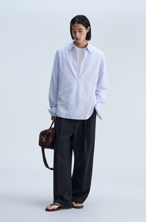 OPICLOTH DRAPED DOUBLE-PLEAT TROUSERS