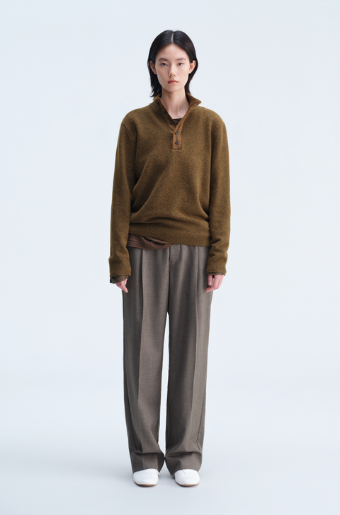 OPICLOTH SUEDE HENLEY KNIT