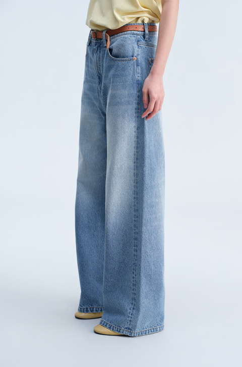 OPICLOTH WASHED WIDE-LEG JEANS