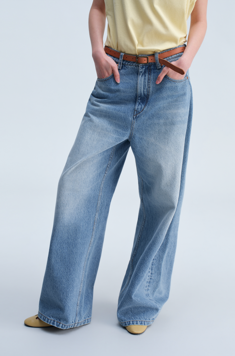 OPICLOTH WASHED WIDE-LEG JEANS
