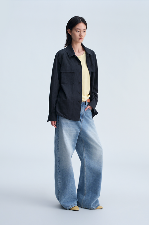 OPICLOTH WASHED WIDE-LEG JEANS