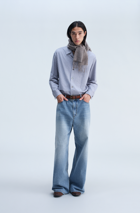 OPICLOTH WASHED WIDE-LEG JEANS